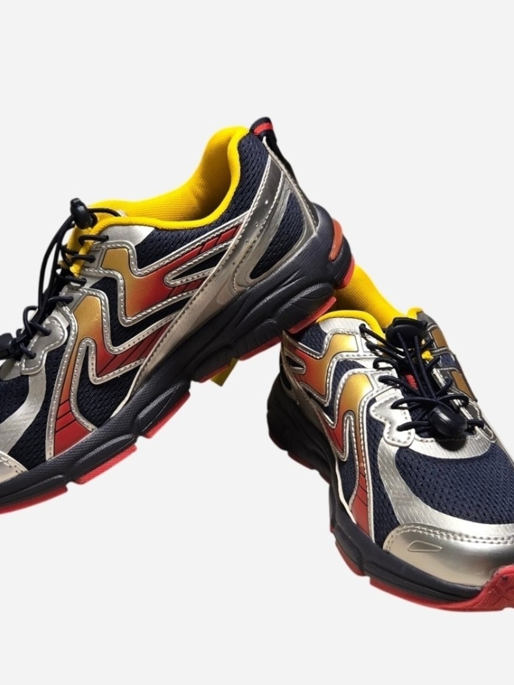 Avia Kids Sneakers - Black, Yellow & Red Accents